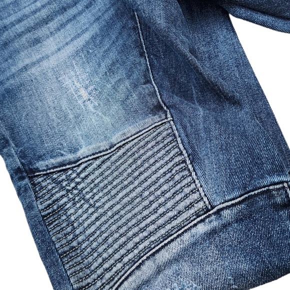 Guess Men's Skinny Jeans Patch 5 Pocket Blue Modern Original - Picture 9 of 9